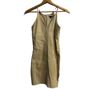 Theory Tan 100% Lambskin Suede Mini Dress - Size 00